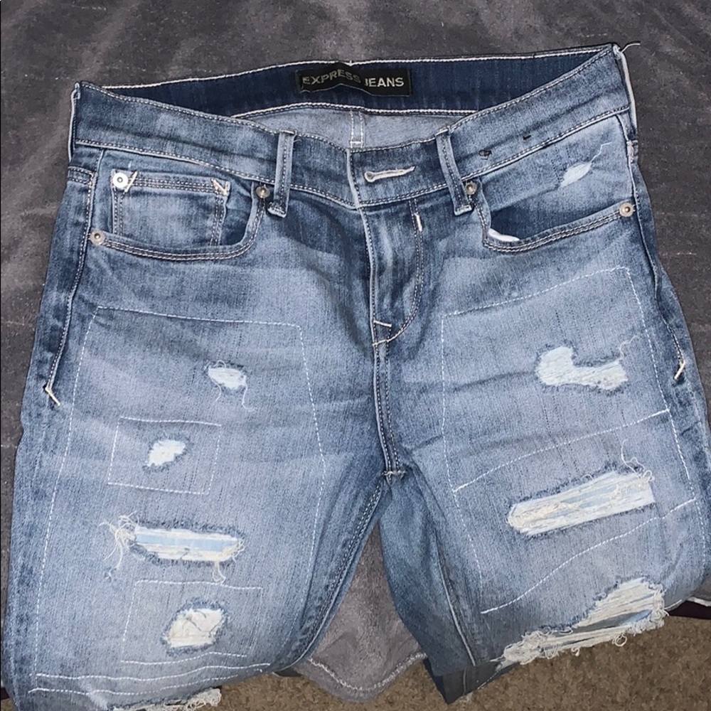 Express Ripped Skinny Jeans